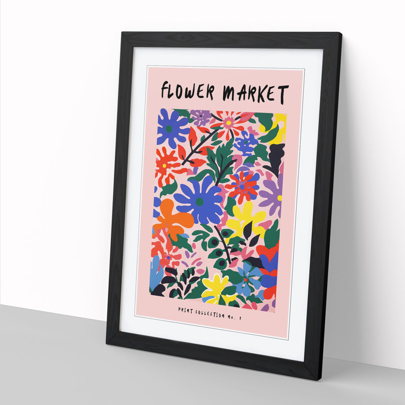 Pink Flower Market Exhibition No.1 - Framed Print, 34cm H x 25cm W x 2cm D