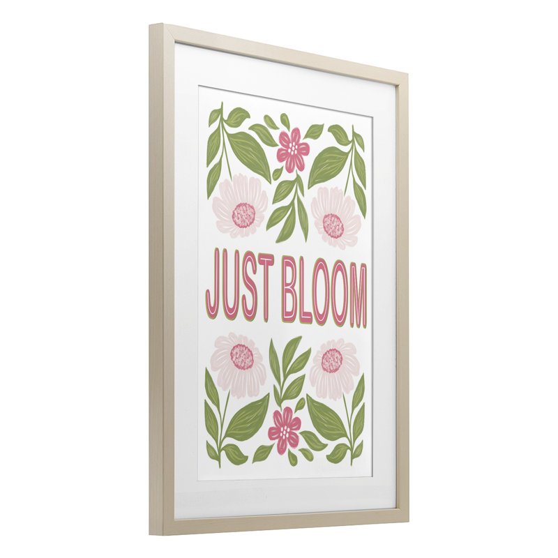 «Just Bloom», reproduction symétrique encadrée de fleurs sous verre, design par Martina Pavlova, H 20 po x l 14 po