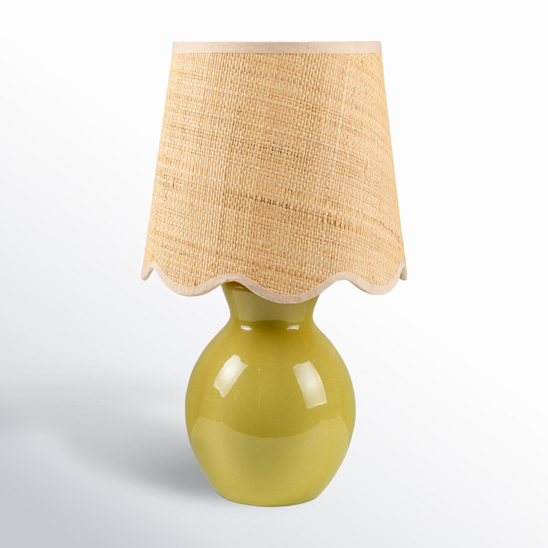 Lampe Momsen, H 15 po x l 8 po x P 8 po, Naturel, Chartreuse