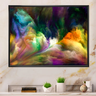 Colourful Living II - Floater Frame Print on Canvas