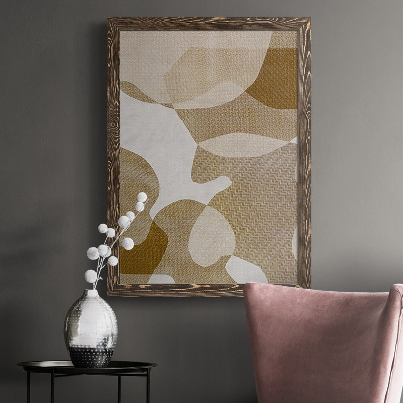 «Exan Texture Desert I», reproduction d'art sur toile simple, H 43,5 po x l 31,5 po x P 1 po, Noyer