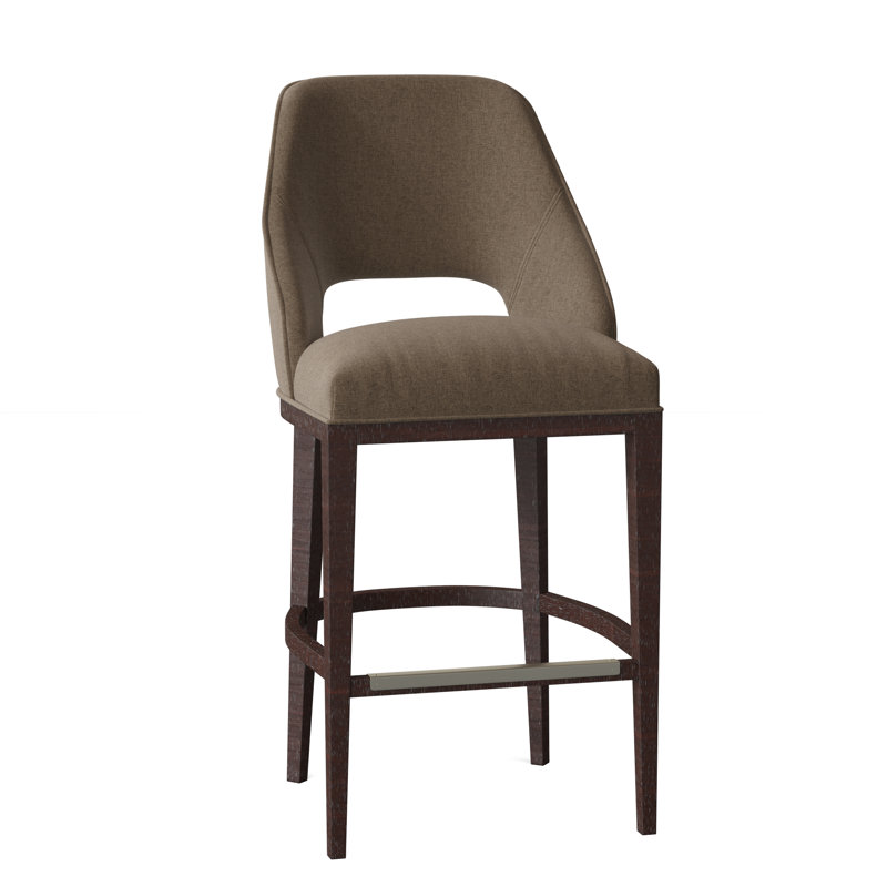 Darien Upholstered Counter Stool, Bark (8789 06), Espresso, Bar Stool (30.5" Seat Height)