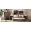 Structure de lit avec tête de lit Gorney, 2 tables de chevet, commode et station de charge Gorney-117987742