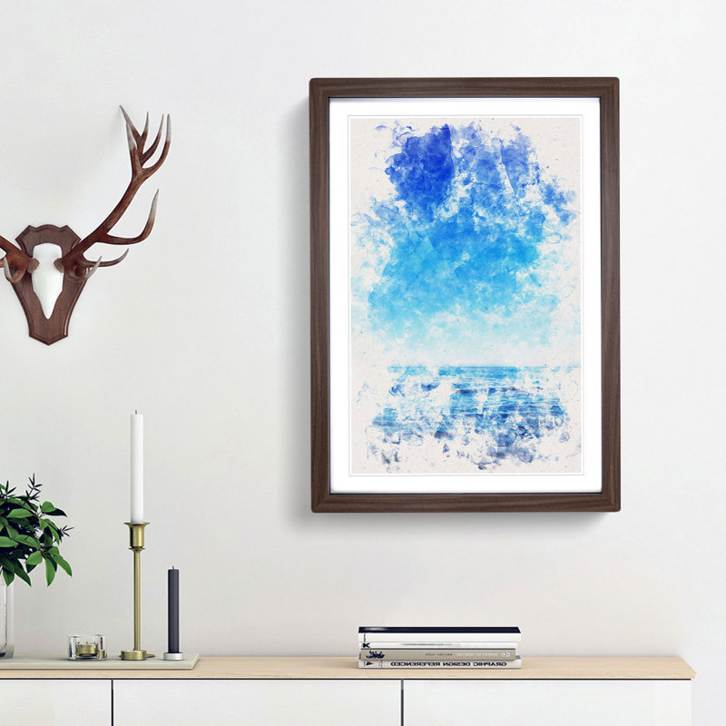 Ocean View in South Africa - Picture Frame Painting Print, Walnut Framed, 33cm H x 24cm W x 2cm D