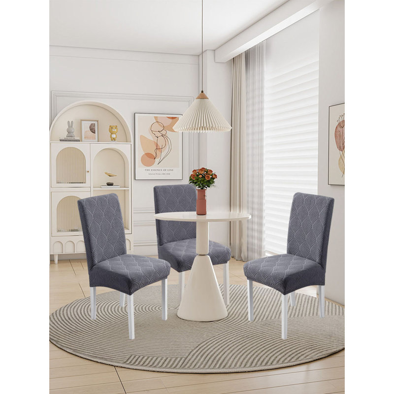 Housse imperméable pour chaise de salle à manger, Mélange de polyester gris