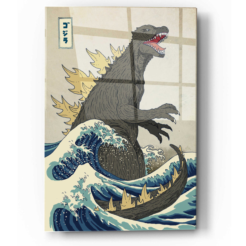 «The Great Monster Off Kanagawa» par Michael Buxton, H 16 po x l 12 po x P 0,13 po