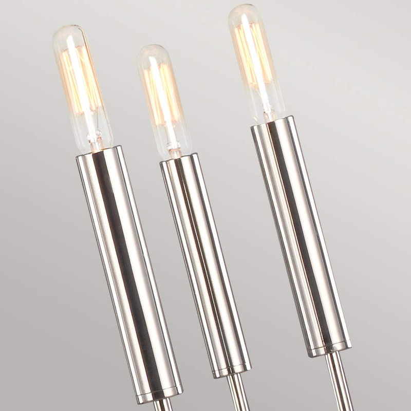 Reign 9 - Light Candle Style Chandelier, Polished Nickel
