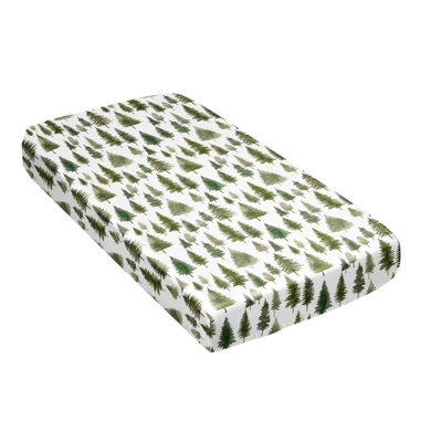 Woodland Pine Tree Satin Fitted Crib Sheet