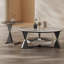 Table basse ronde moderne en pierre micro-cristalline