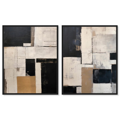 Nocturne Essence set Canvas Set of 2 Elegant Modern Art by 