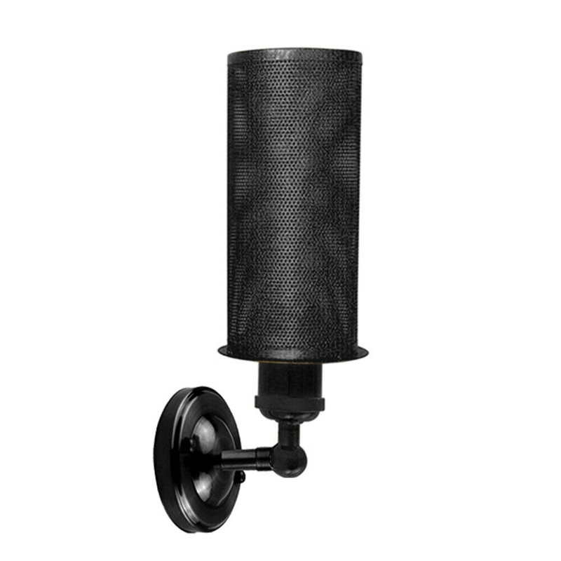 Bruen Wall Sconce, Black, No
