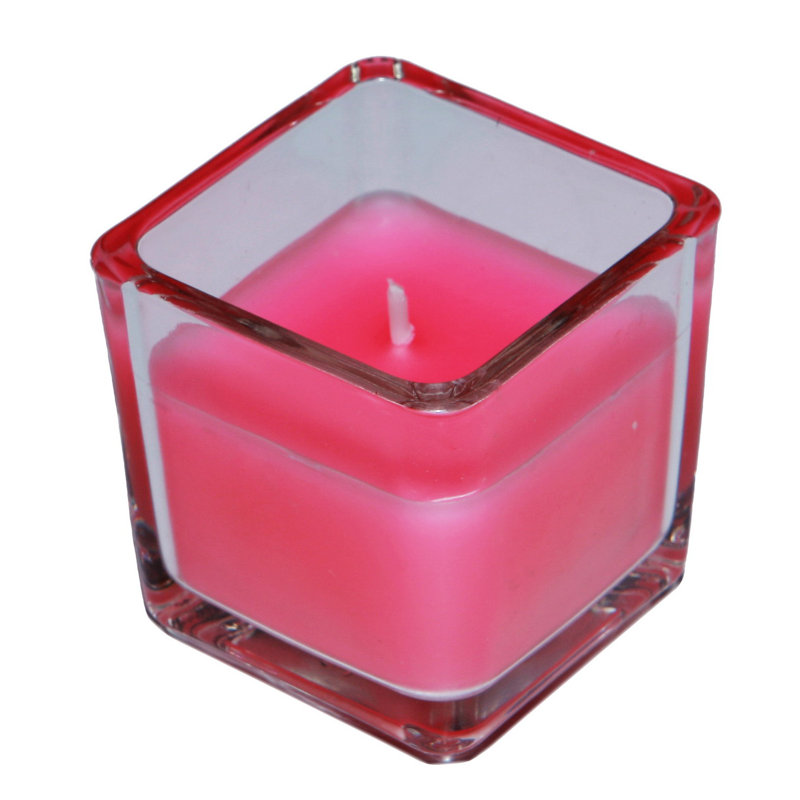 Unscented Votive Candle with Glass Holder, Hot Pink, Set of 96