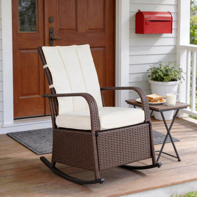 Outdoor Rocking Rattan Recliner,Rocker Chair