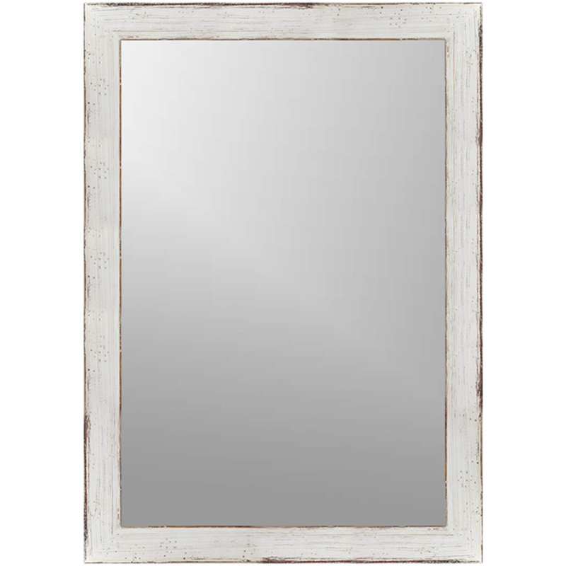 Country Flat Mirror, Matte White, 41.5" x 29.5"