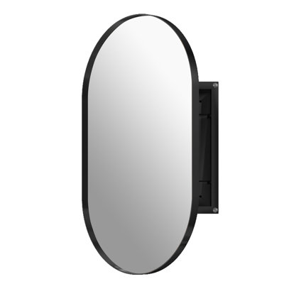 20" W 34" H Recessed Framed Medicine Cabinet with Mirror