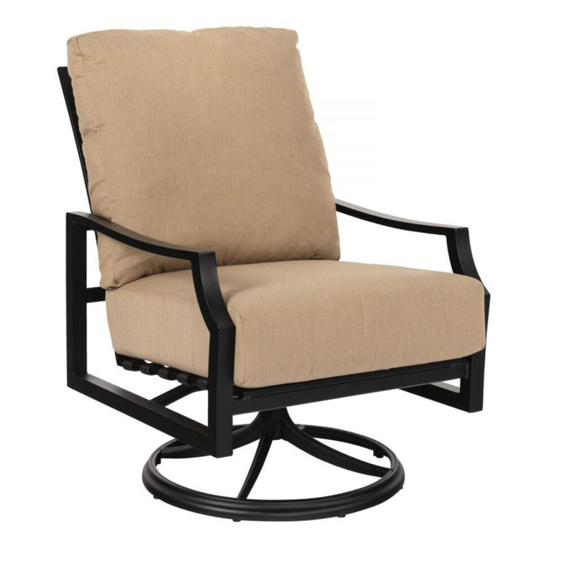 Nico Outdoor Rocker Chair, Smooth Black, Canvas Spa Sunbrella® Canvas