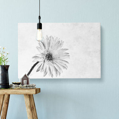 Flower Sketch Painting - Wrapped Canvas