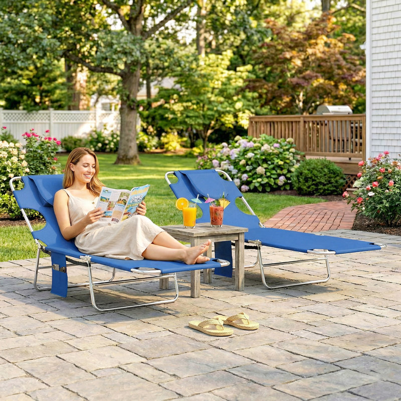 Outdoor Lounge Chair, Blue