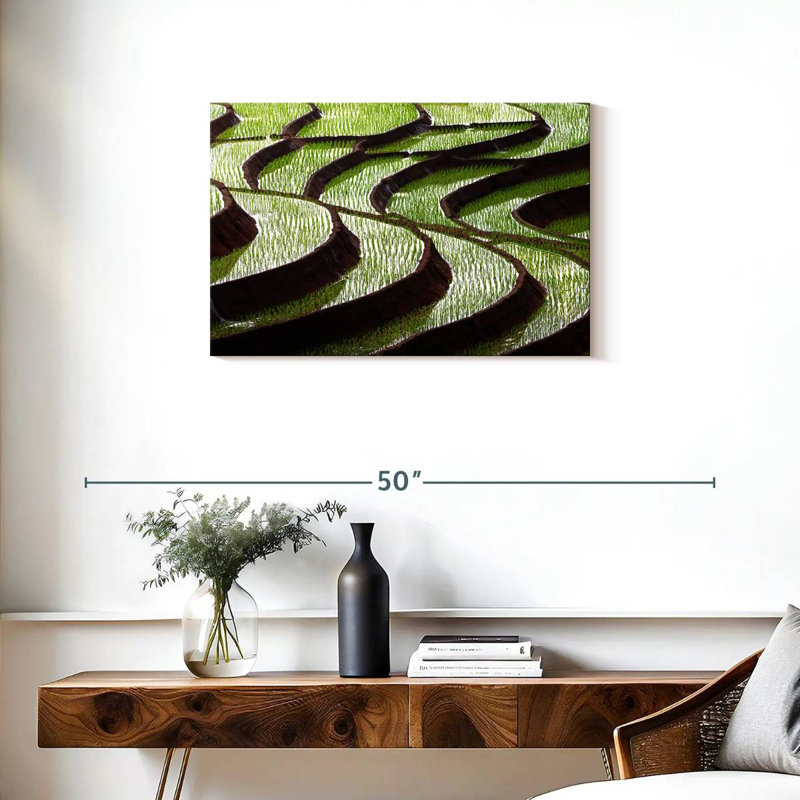 Curvy Rice Terraces, 20" H x 30" W