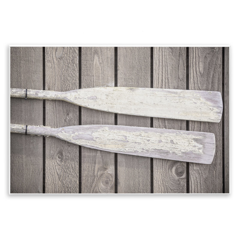 Rustic Oars Pair Wall Plaque Art by Aaron Matheson, 13" H x 19" W