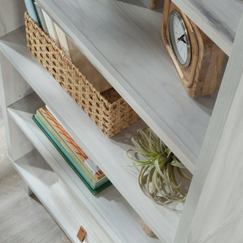Gray Adjustable 5-Shelf Engineered Wood Bookcase