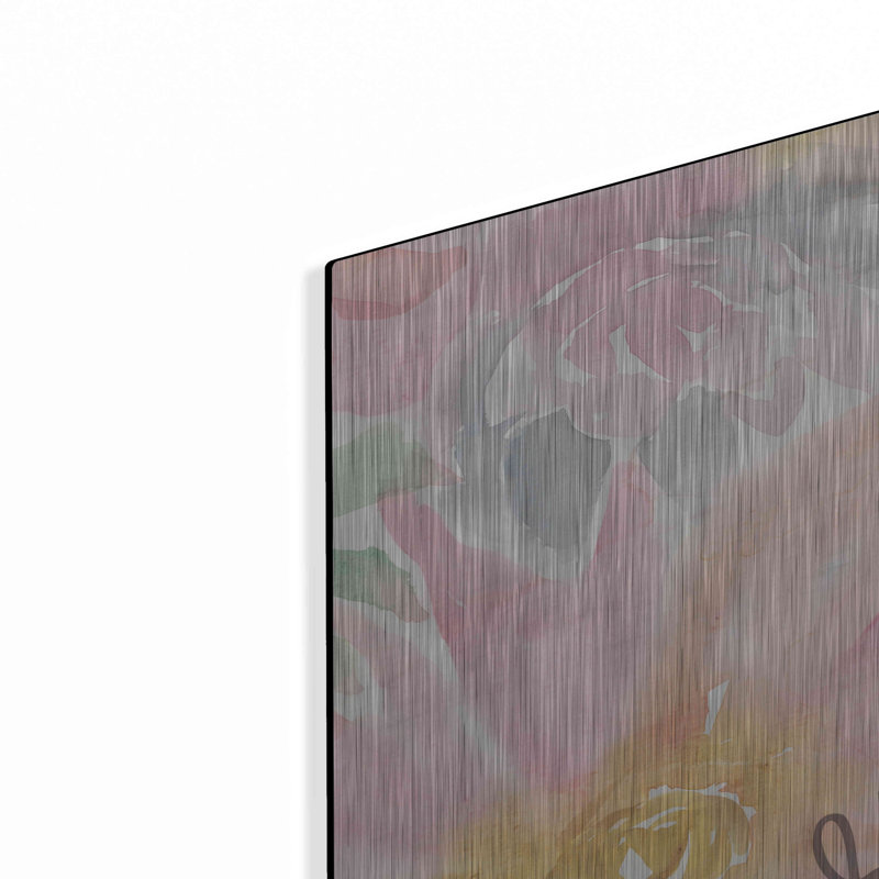 «Floral Unwind» par Cindy Jacobs, art mural en métal, 36 po x 36 po, H 24 po x l 24 po