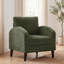 Fauteuil d'appoint moderne en velours côtelé avec poche latérale et fauteuil incurvé confortable-1508863875