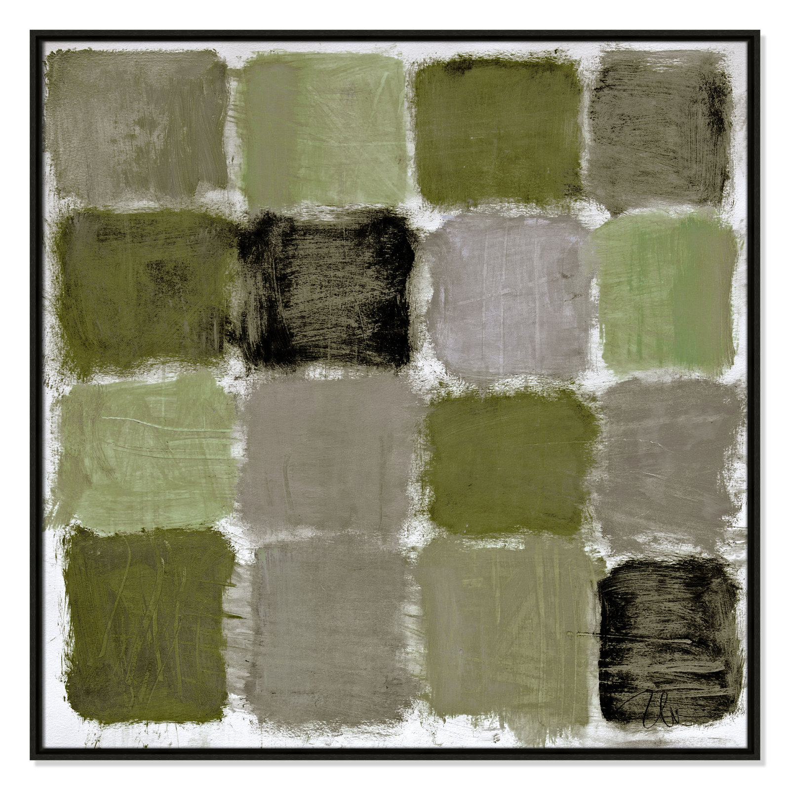 Powder Room Reflections Print by , 37.5" H x 37.5" W, Espresso