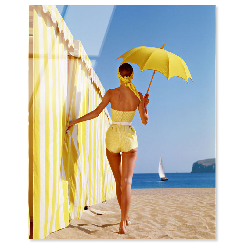 Vogue Cabana II Acrylic Painting Print, 37"H x 46"W, Gold Floater Frame