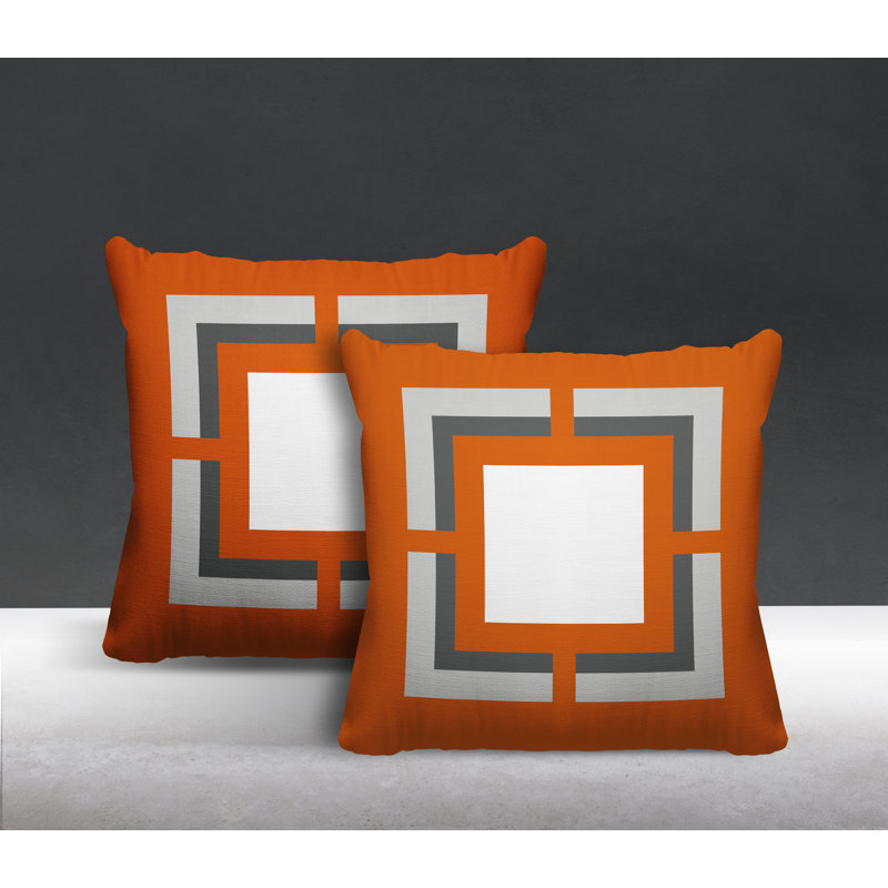  Coussin intérieur / extérieur, L 19 po x H 19 po, Orange