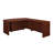 Bowfront Executive L-Desk Combo, Red finish