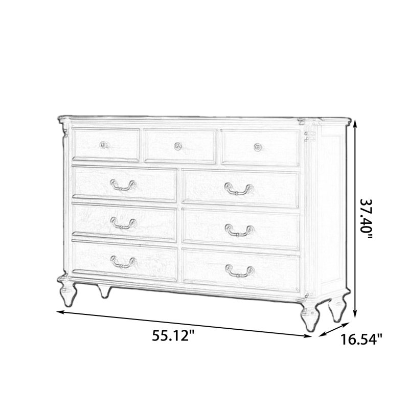 Nut-brown Solid Wood Rectangular Dressers & Chests