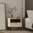 Amara 20" W Modern Nightstand with 1 Full Extension Drawer and Metal Legs in Cream and Light Oak-1723044002