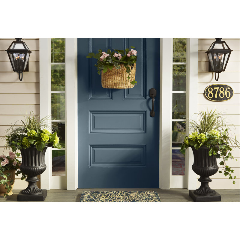 Fast and Easy 1-Line Wall Address Plaque, Black/Gold, Yes