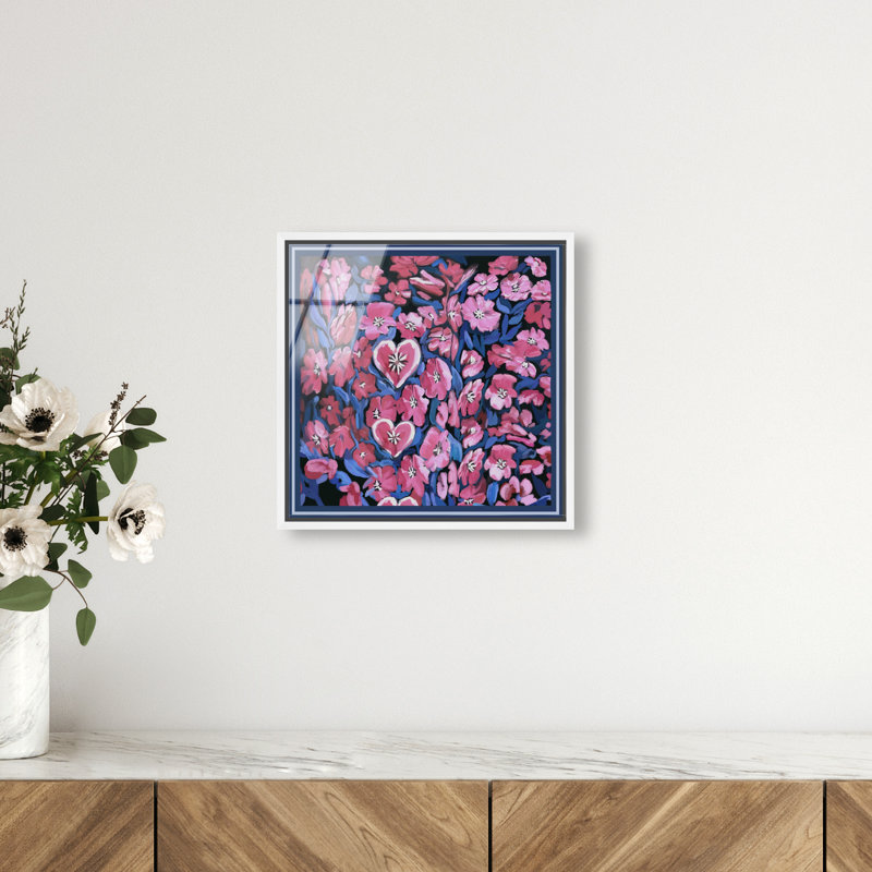 Yours Forever Print by Oliver Gal, 13"H x 13"W, White Floater Frame