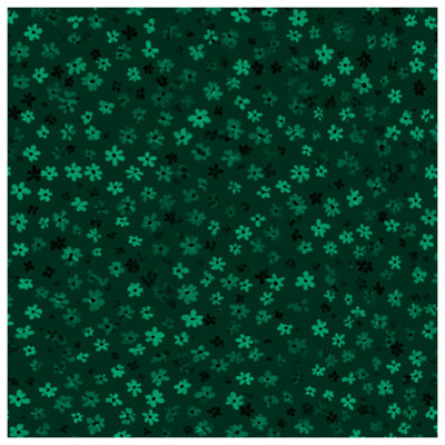 Couvre-lit matelassé vert à motif floral toutes tailles