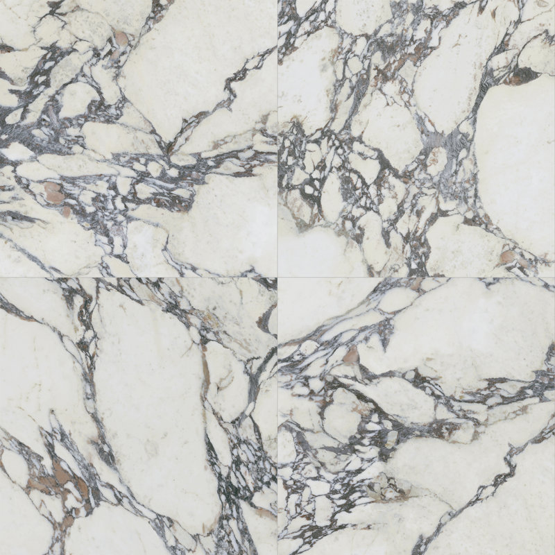 Signature 47,24 po X 47,24 po Carrelage mural et de plancher en porcelaine satinée aspect marbre (30,98 pieds carrés / caisse)