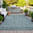 Machine Washable Indoor/Outdoor Xhevrie Teal Rug-111946623