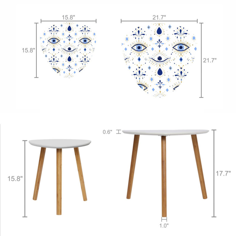 Ensemble de 2 tables gigognes Triangle Nesting