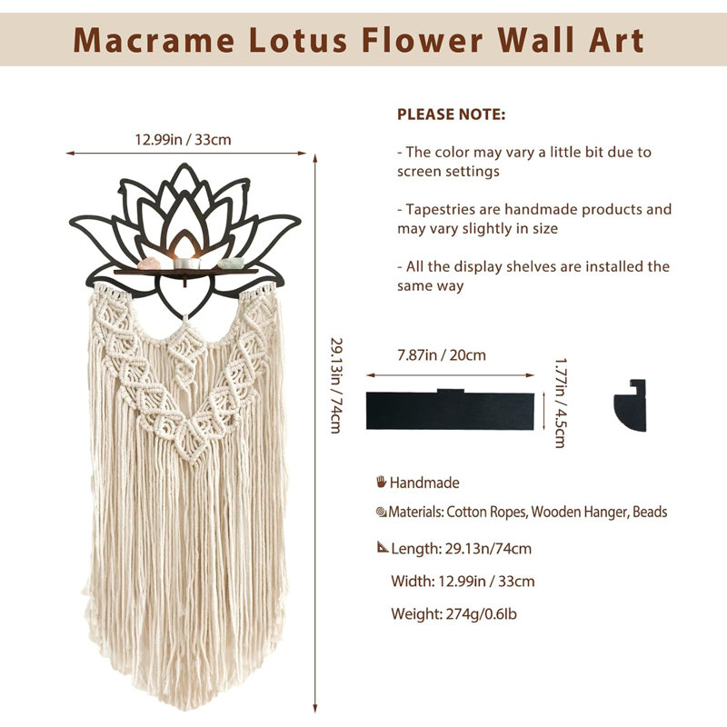 Filet attrape dentelle fleur de lotus