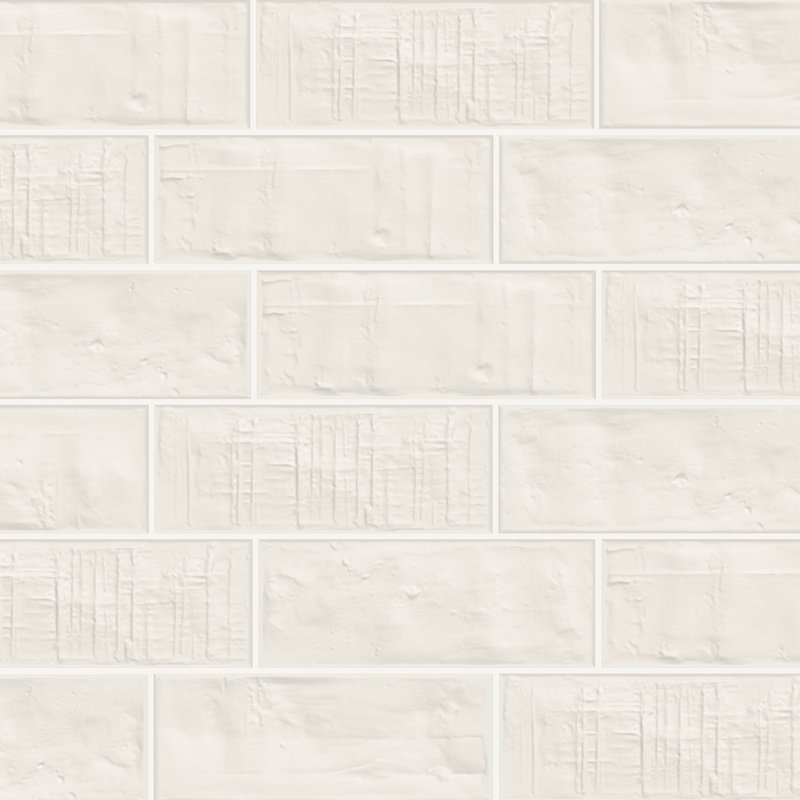 Carreau de porcelaine pour mur et plancher 3X8 Autumn Essentials, Blanc