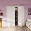 Porte double pliante en bois manufacturé double 72 po x 80 po H 72 po x 80 po avec quincaillerie d'installation-116319405-130165856