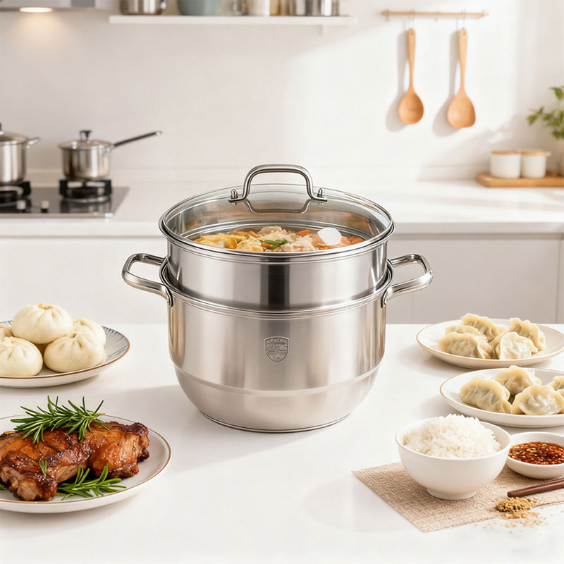 Living And Home 8L Steel Pot Set