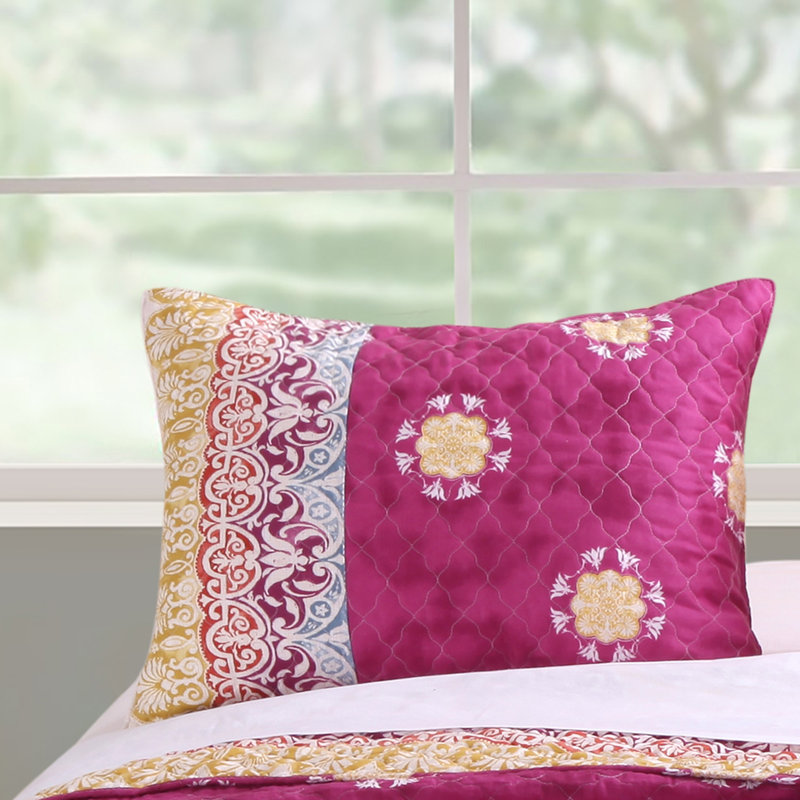 Cotton Blend Damask Sham Set