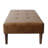 Adryanah Tufted Coffee Table Ottoman Bench - Light Brown Faux Leather-955496889