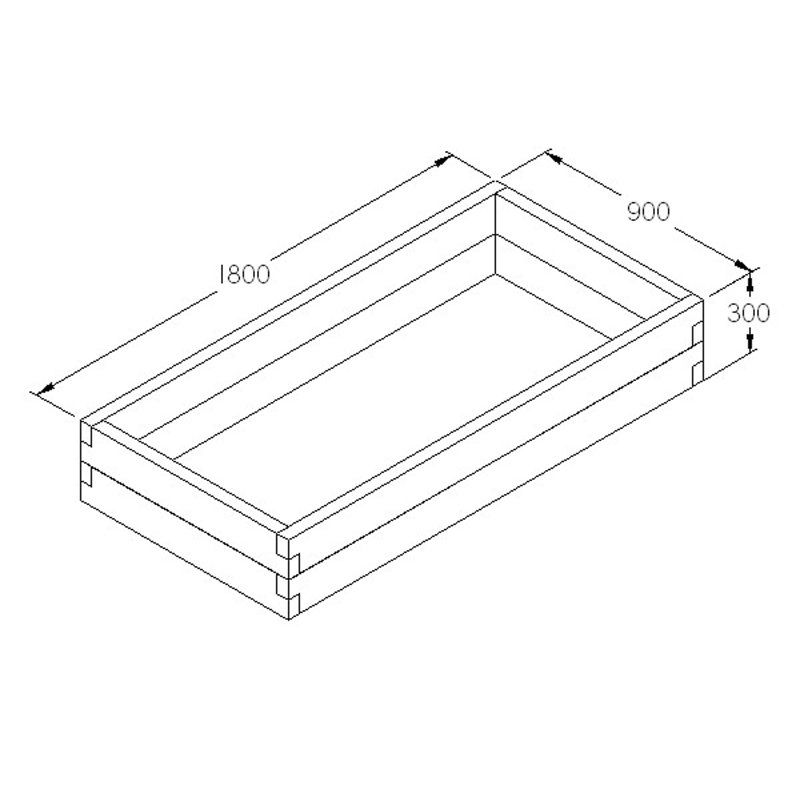 Caledonian Handmade Wood Raised Garden Bed
