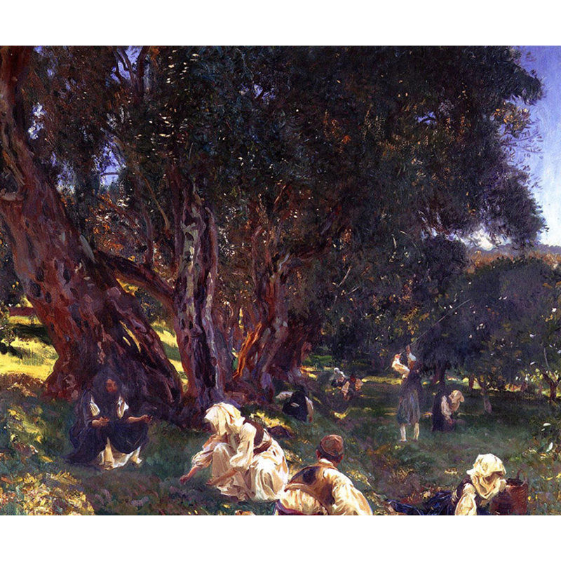 Albanian Olive Pickers, 15" H x 18" W