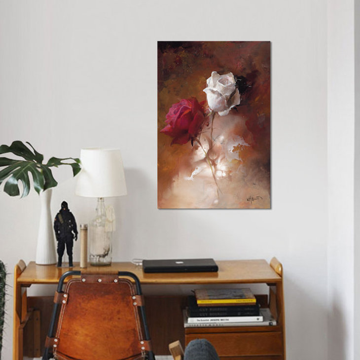 « a couple i », impression sur toile, H 26 po x l 18 po x P 1,5 po, Pas de tapis, Toile tendue