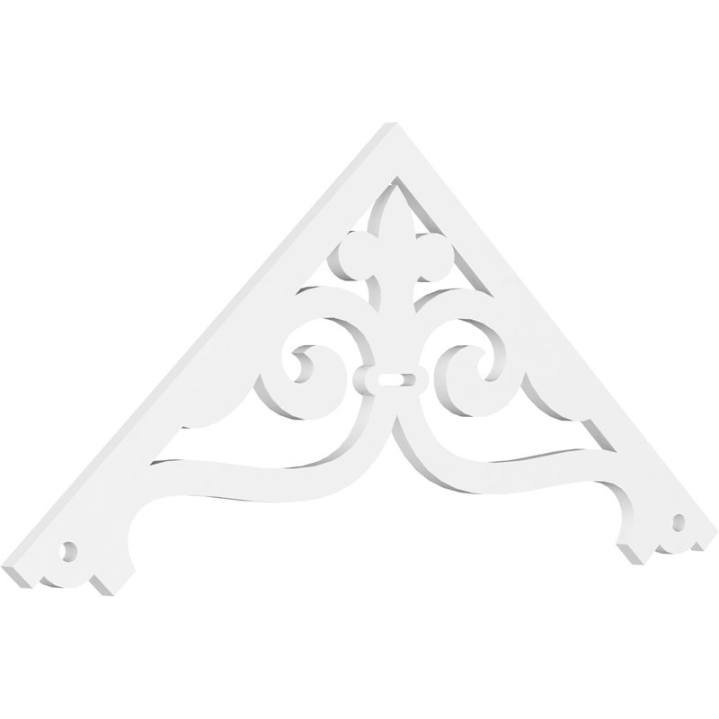 Pignon en PVC de qualité architecturale Finley, H 27,5 po x l 60 po x P 1 po, 11 / 12