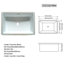 Dessus de meuble-lavabo en pierre frittée chaleureusement élégant 43 x 22 avec lavabo en céramique et belle apparence de luxe